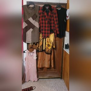 Vtg Clothing Lot 7-50s 60s 70s 80s RESALE Dress Blazer Skirt SuedeS M L